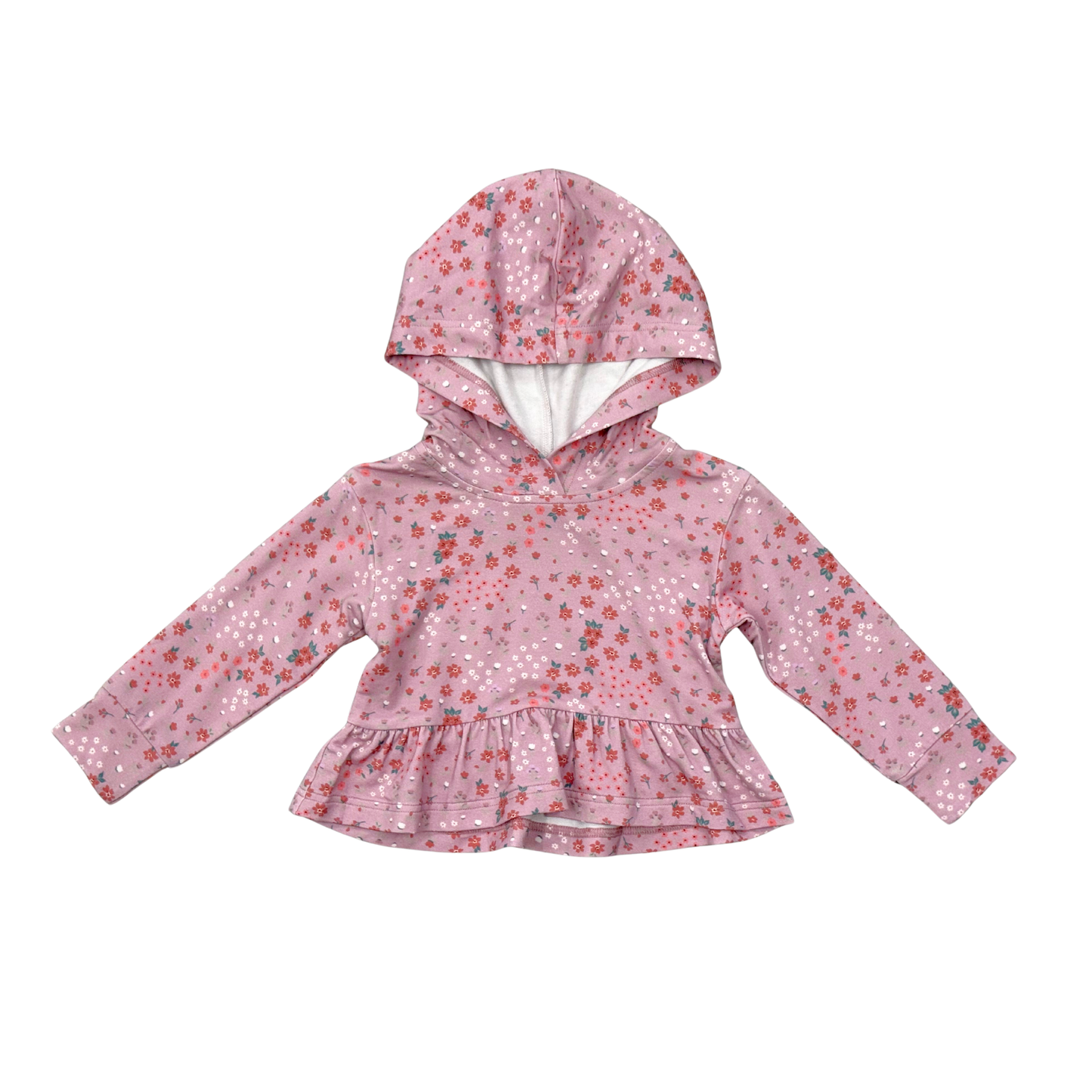 Bamboo Peplum Hoodie - Mini Lilac Cluster