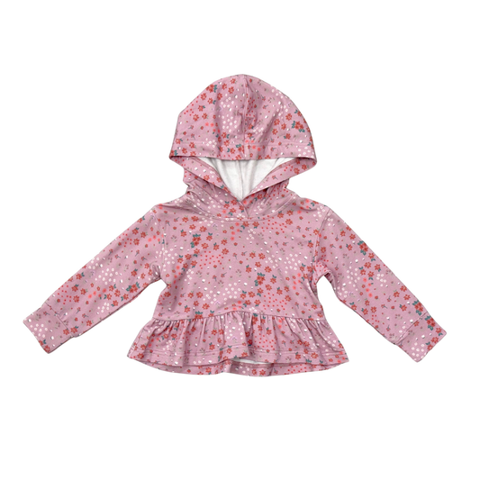 Bamboo Peplum Hoodie - Mini Lilac Cluster