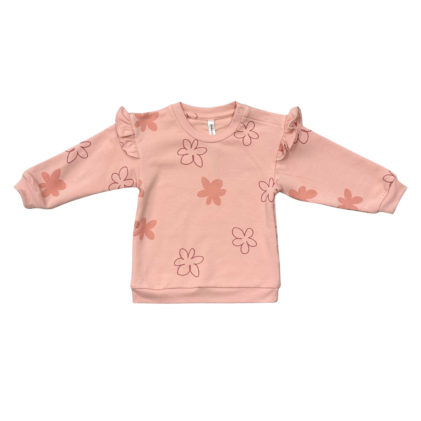 Bamboo Terry Ruffle Sweatshirt - Daisy Doodle