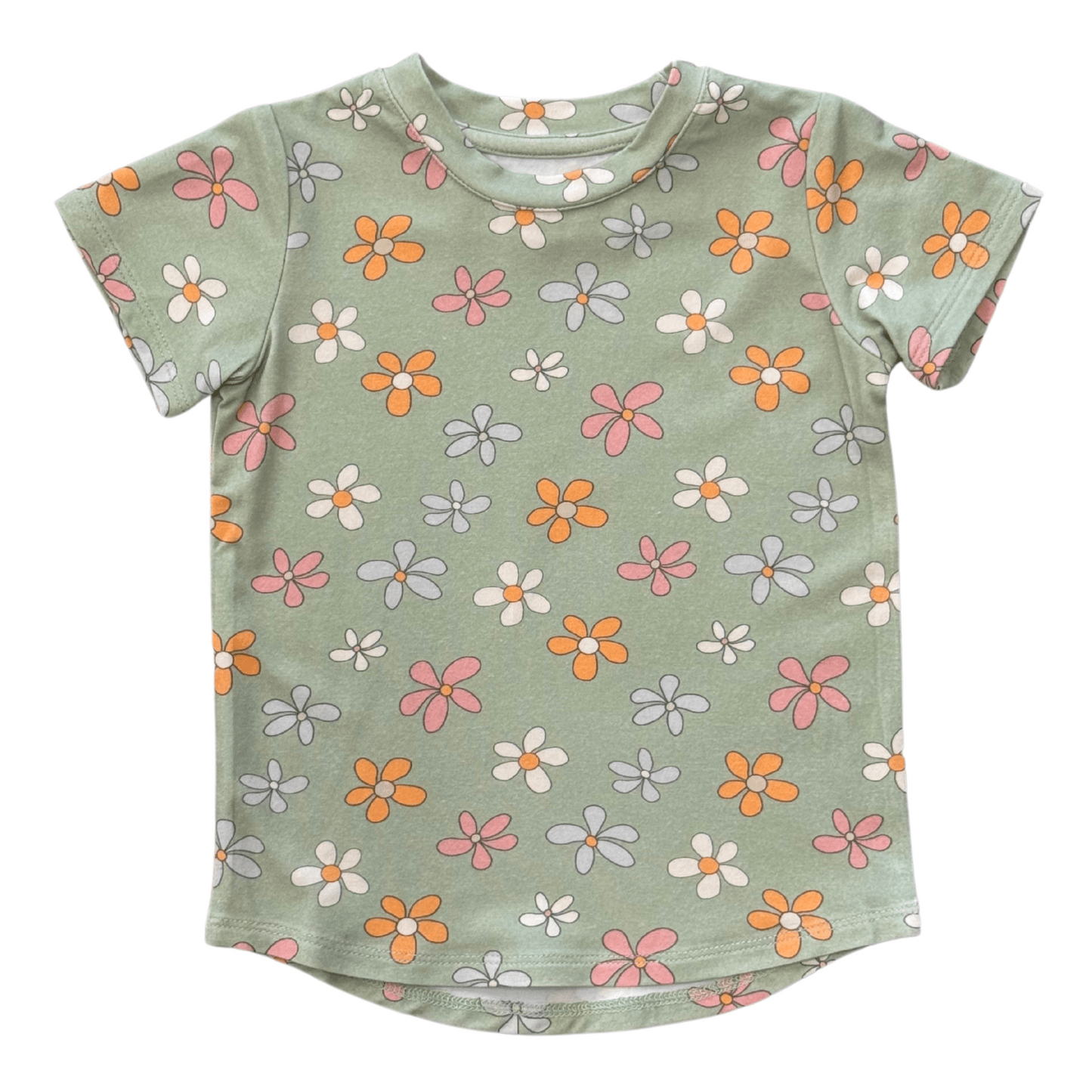 Girls Bamboo Viscose Short Sleeve Tee - Classic Kids Shirt | babysprouts