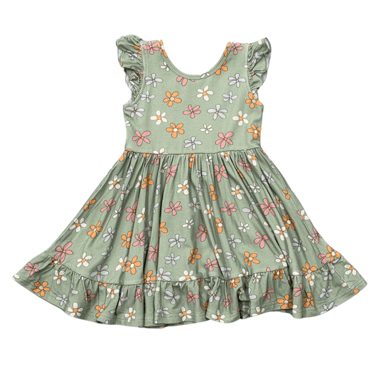 Girls Bamboo Viscose Sleeveless Twirl Dress - Kids Dress | babysprouts