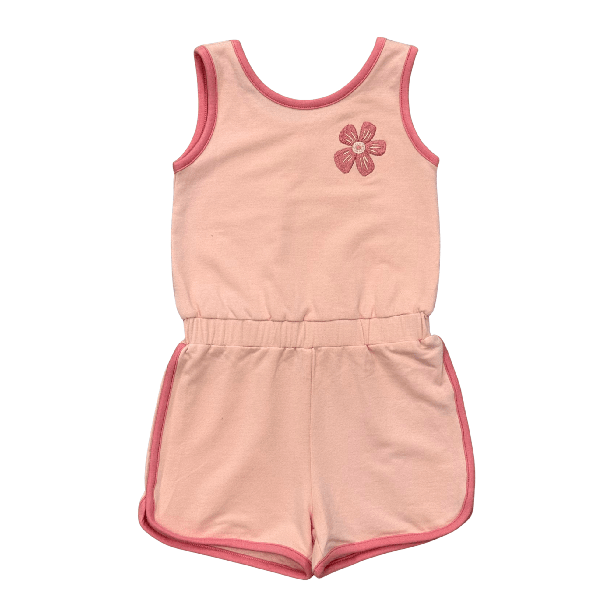 Girl's Bamboo Terry Romper - Peachy Blush | babysprouts – The Green ...