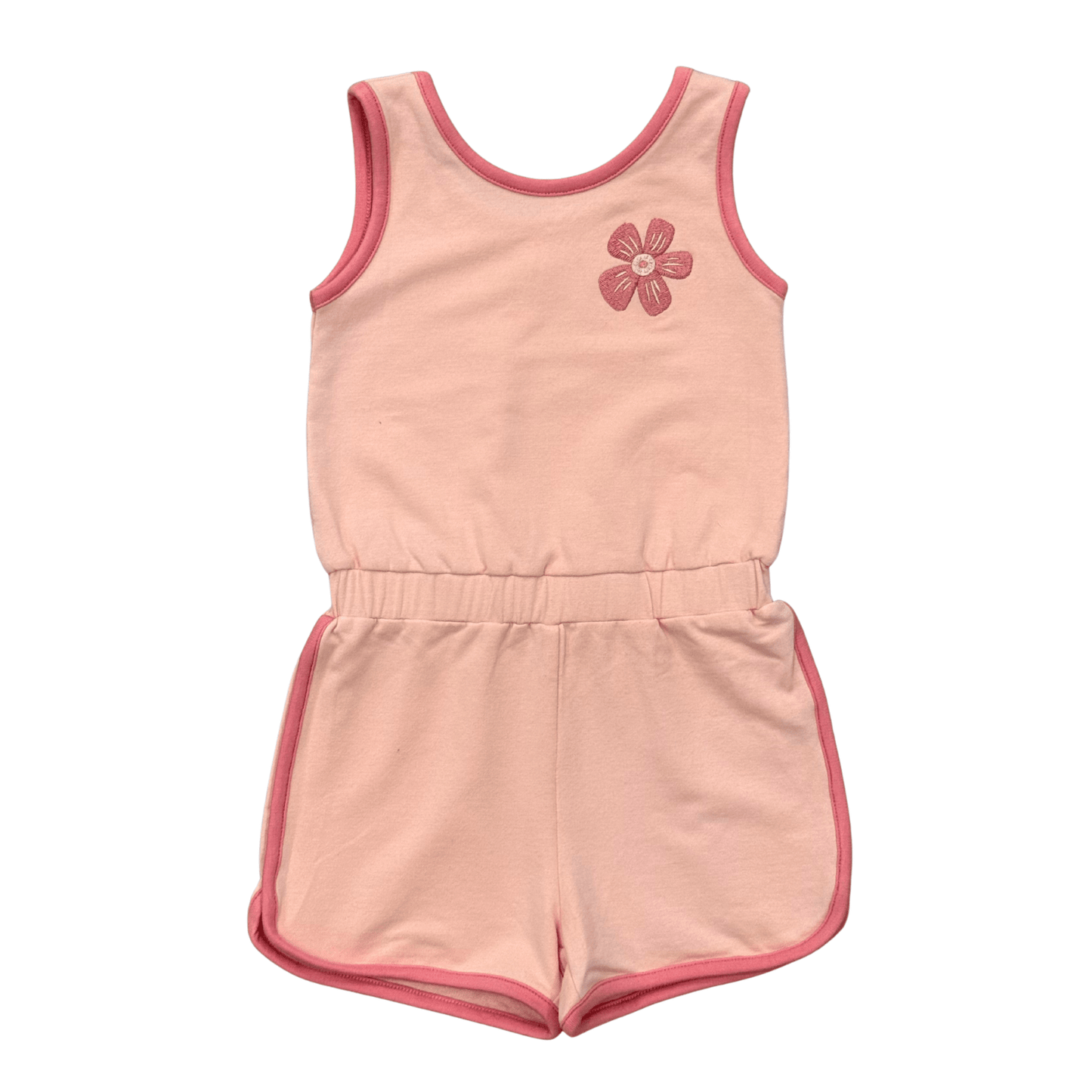 Girl's Bamboo Terry Romper - Peachy Blush | babysprouts