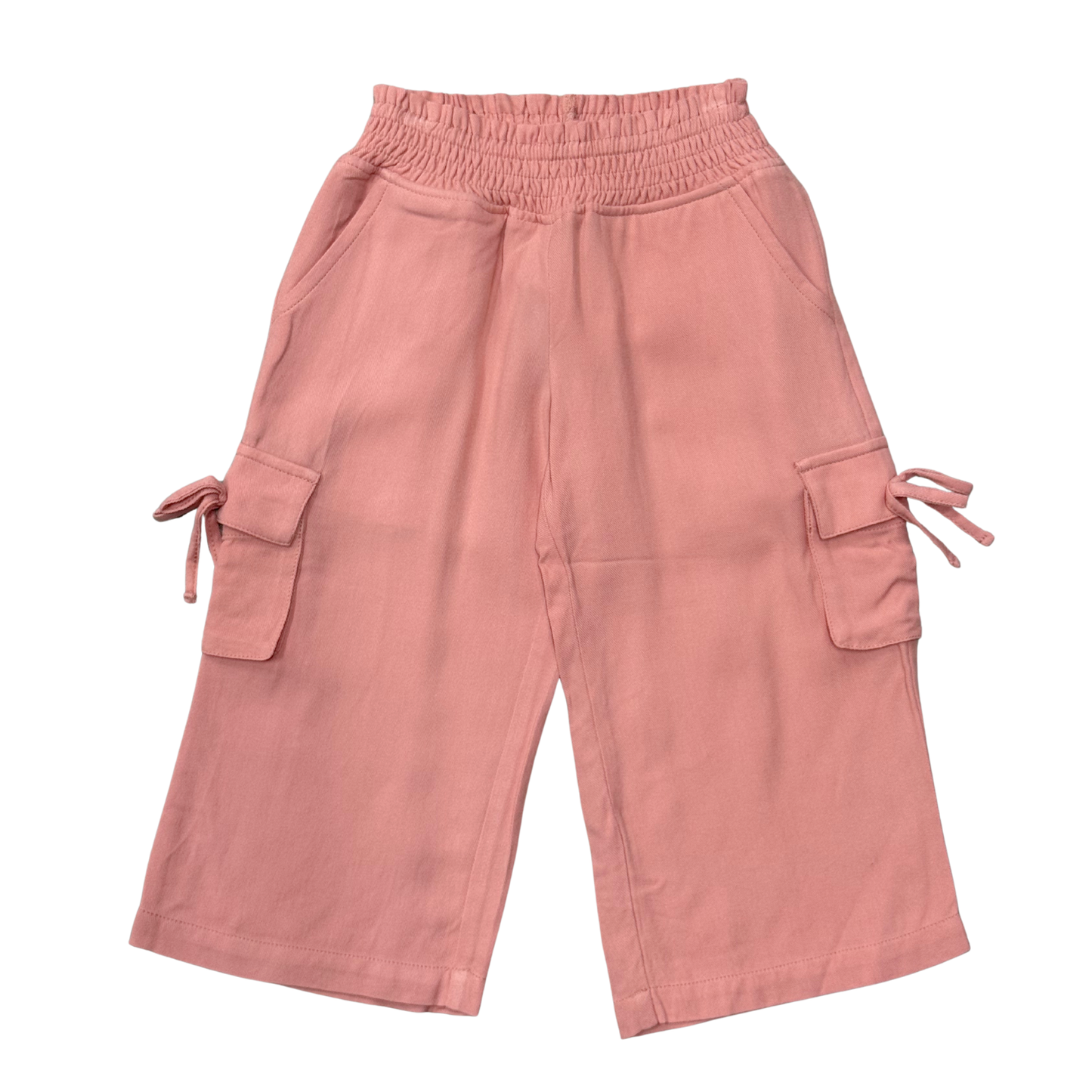 Viscose Wide Leg Cargo Pant - Mellow Rose