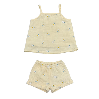 Girls Cotton Gauze Tank & Short Set - Summer Outfit | babysprouts