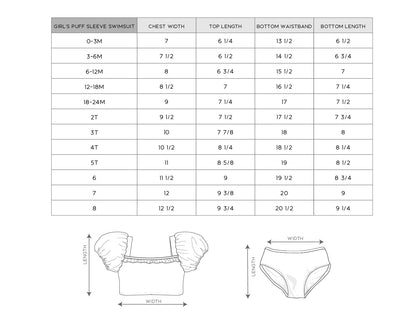 Recycled Polyester Puff Sleeve Two-Piece Swimsuit