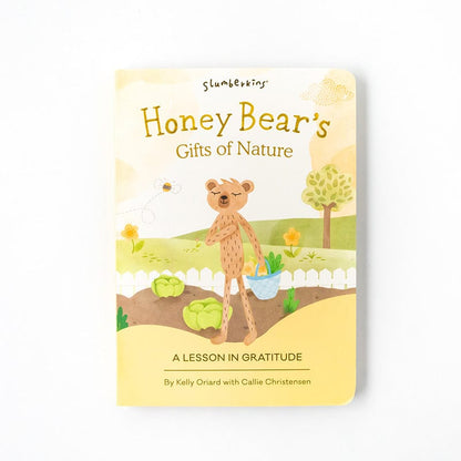 Honey Bear Snuggler Lovey & Gratitude Books Set