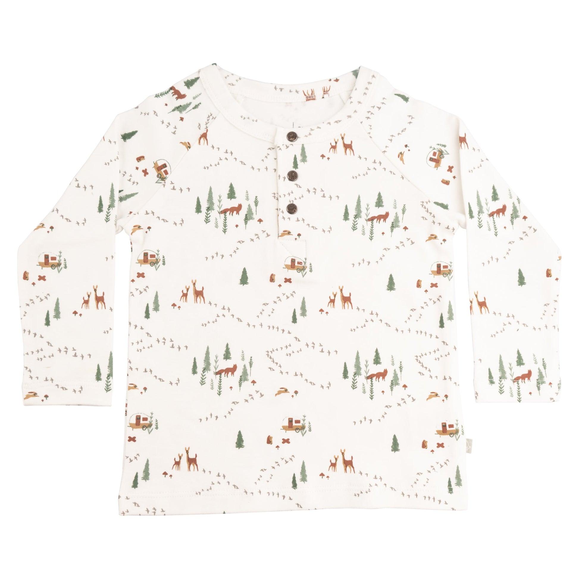 Into the Woods Organic Cotton Henley - Finn + Emma