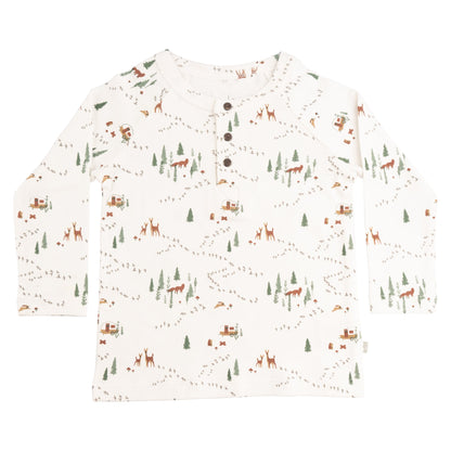 Into the Woods Organic Cotton Henley - Finn + Emma