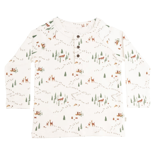 Into the Woods Organic Cotton Henley - Finn + Emma