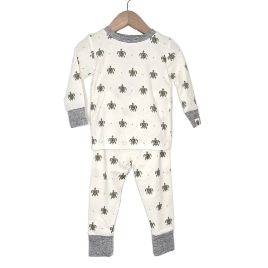 Sea Turtle Print Organic Pajama Set - Made in USA | Me O My Earth