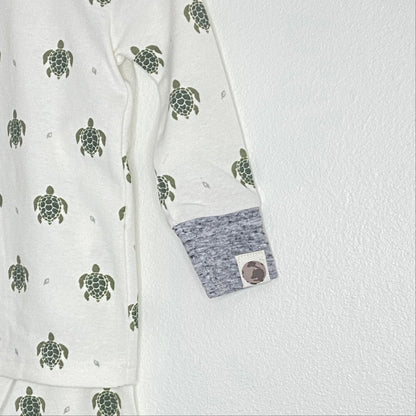 Sea Turtle Print Organic Pajama Set - Made in USA | Me O My Earth