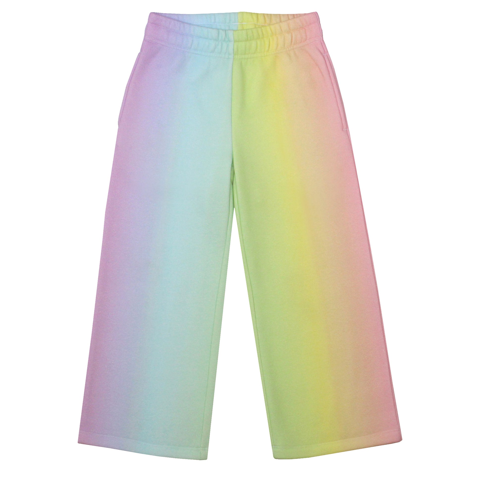 Rainbow Wide-Leg Joggers - Organic Cotton & Recycled Polyester | Rebloomed Kids