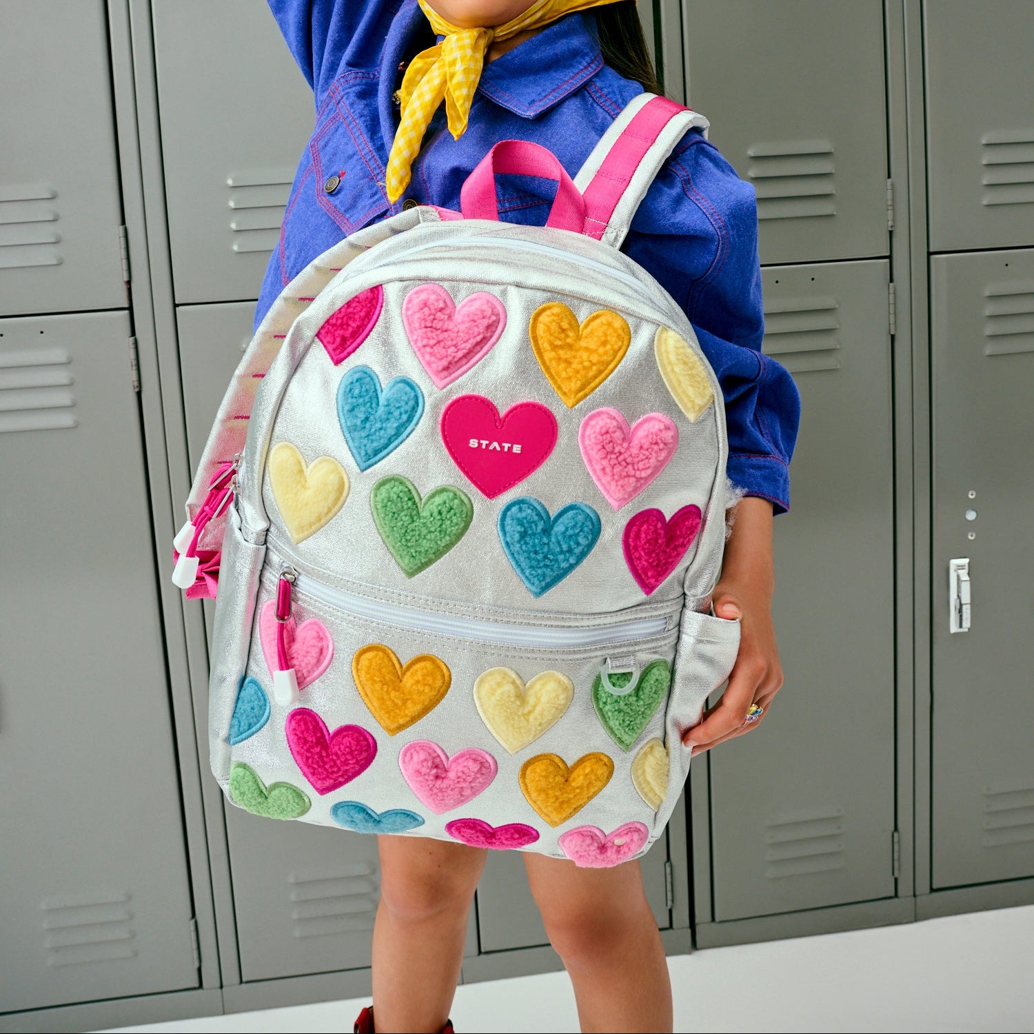 State Bags Kane Backpack - Happy Fuzzy Hearts