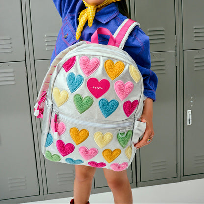 State Bags Kane Backpack - Happy Fuzzy Hearts