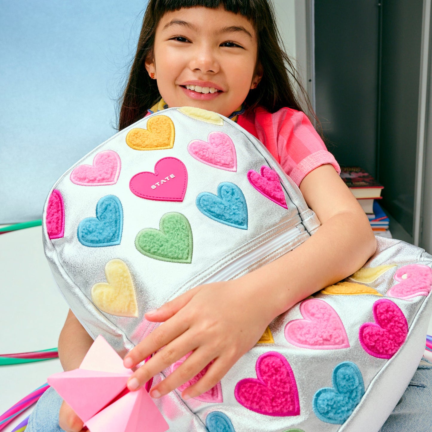 State Bags Kane Backpack - Happy Fuzzy Hearts