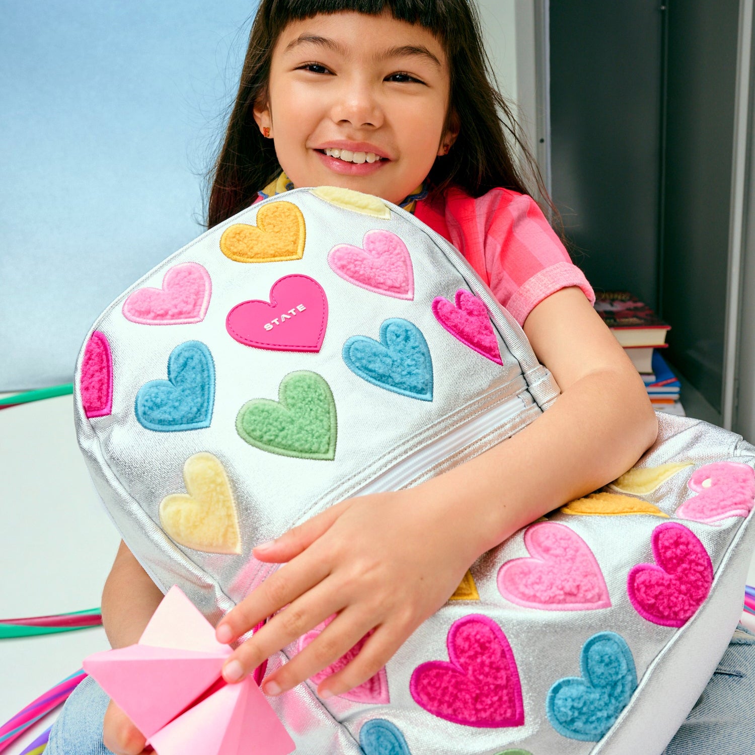 State Bags Kane Backpack - Happy Fuzzy Hearts