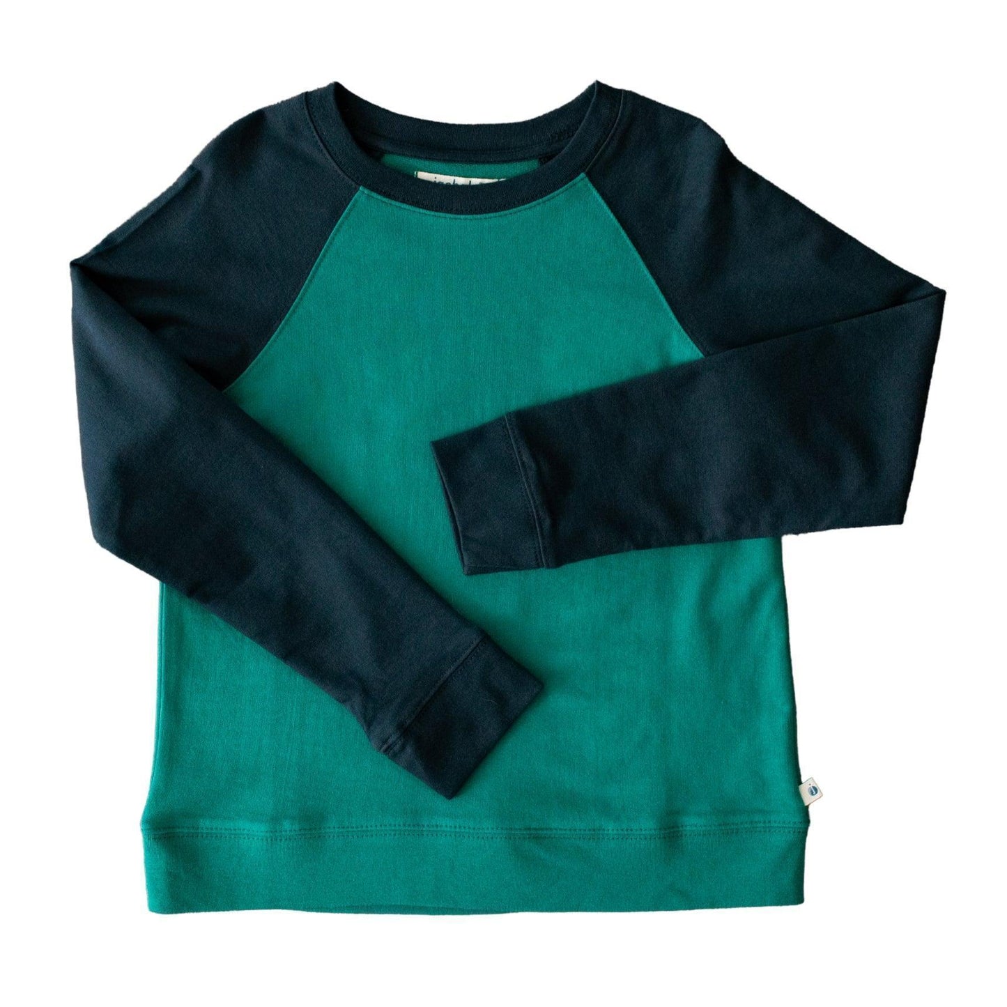 Organic Cotton Color Block Raglan Kids Sweatshirt | Jackalo