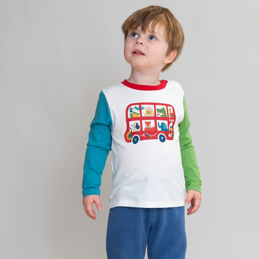 Kite Organic Cotton Long Sleeve T-Shirt - Team Bus