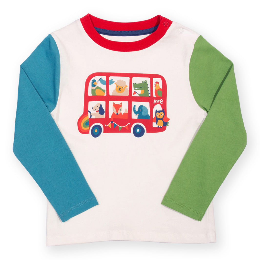 Kite Organic Cotton Long Sleeve T-Shirt - Team Bus