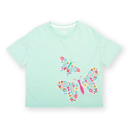Organic Cotton Short Sleeve T-Shirt Butterfly Print | Kite Clothing
