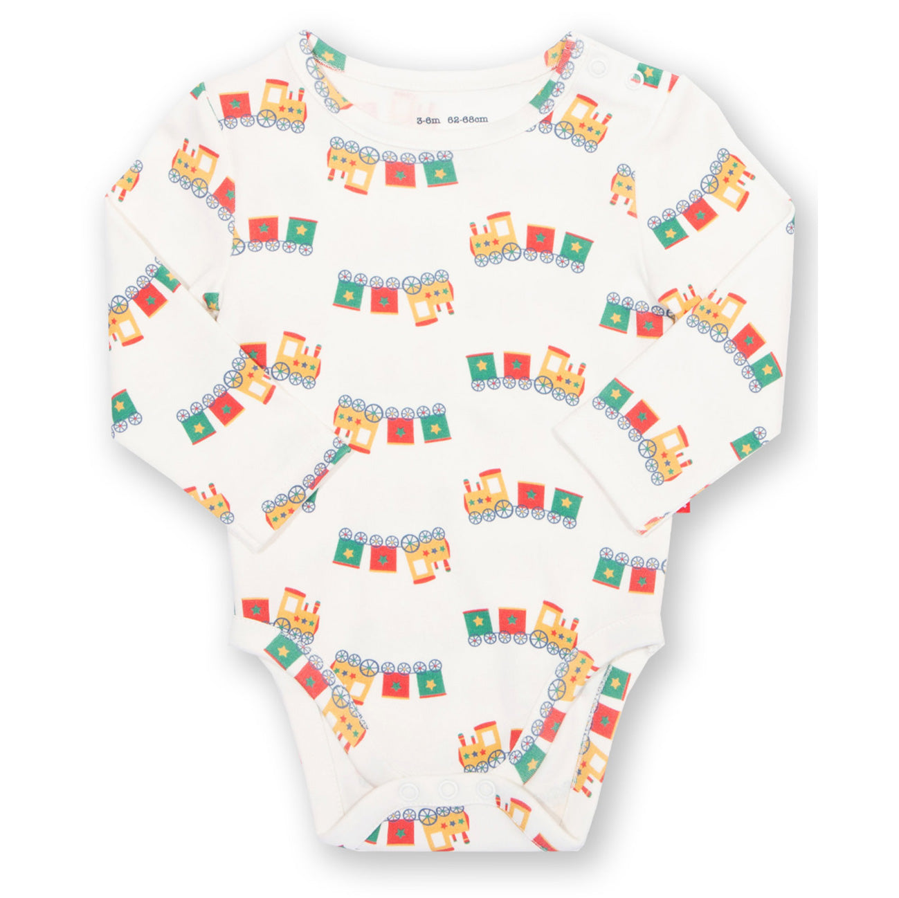 Kite Clothing Organic Long-Sleeved Baby Bodysuit- Choo Choo Train