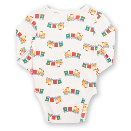 Kite Clothing Organic Long-Sleeved Baby Bodysuit- Choo Choo Train