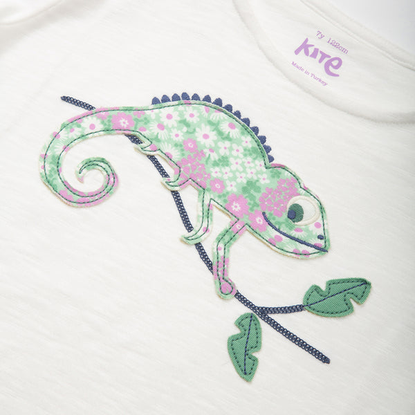 Kite organic Cool chameleon t-shirt, closeup