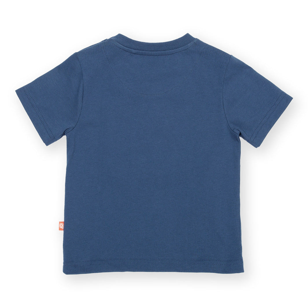 Organic Cotton Swimming Dino Appliqué Short Sleeve Kids T-Shirt | Kite Clothing