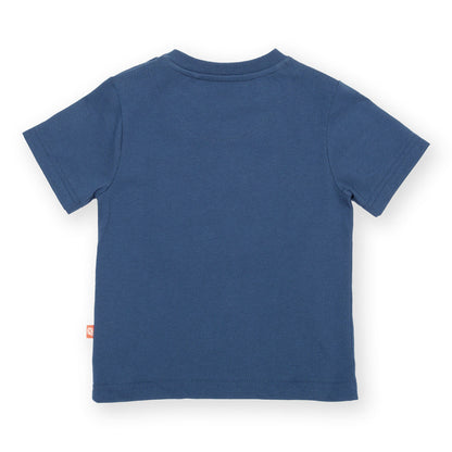 Organic Cotton Swimming Dino Appliqué Short Sleeve Kids T-Shirt | Kite Clothing