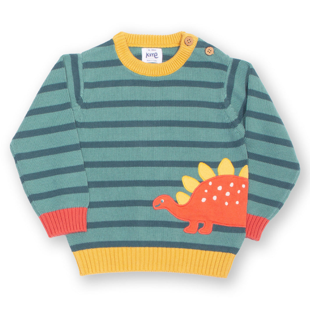 Kite Clothing Organic Boys' Sweater- Dinosaur Appliqué