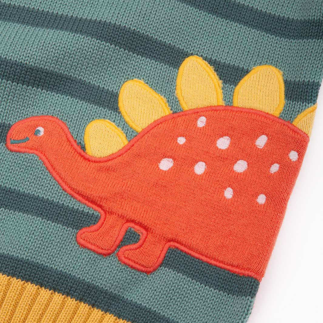 Kite Clothing Organic Boys' Sweater- Dinosaur Appliqué