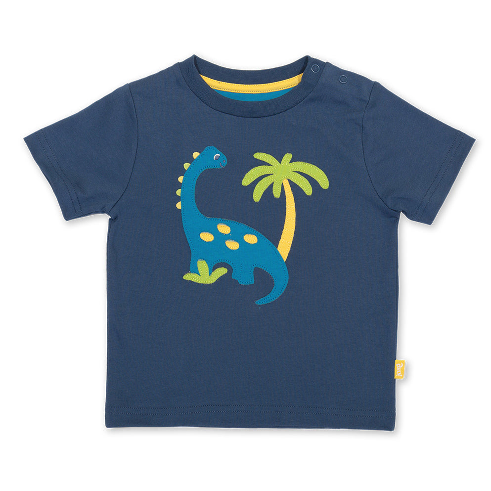Kite organic Dinosaur appliqué t-shirt