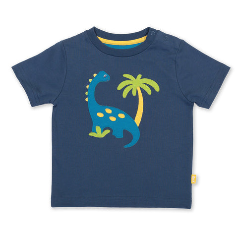 Kite organic Dinosaur appliqué t-shirt