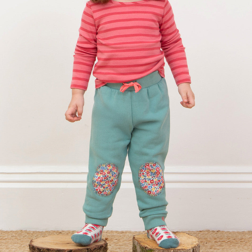 Kite Clothing Organic Girls' Joggers- Thyme Ditsy