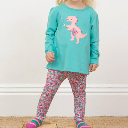 Kite Clothing Organic Girls' Leggings- Ditsy Floral, Pink