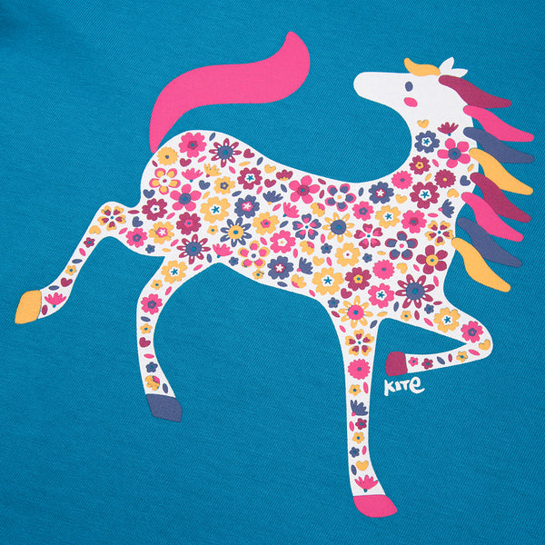 Kite organic Fancy foal t-shirt, closeup