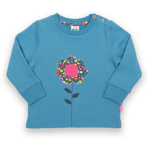 Kite organic Flower appliqué sweatshirt