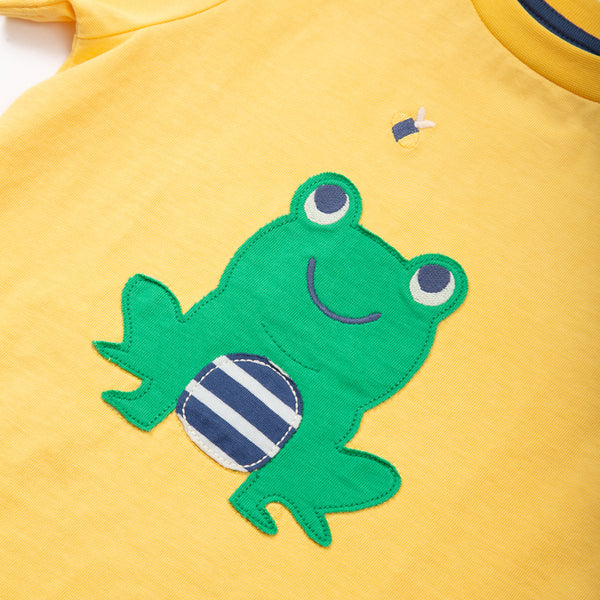 Kite organic Froggy t-shirt, closeup