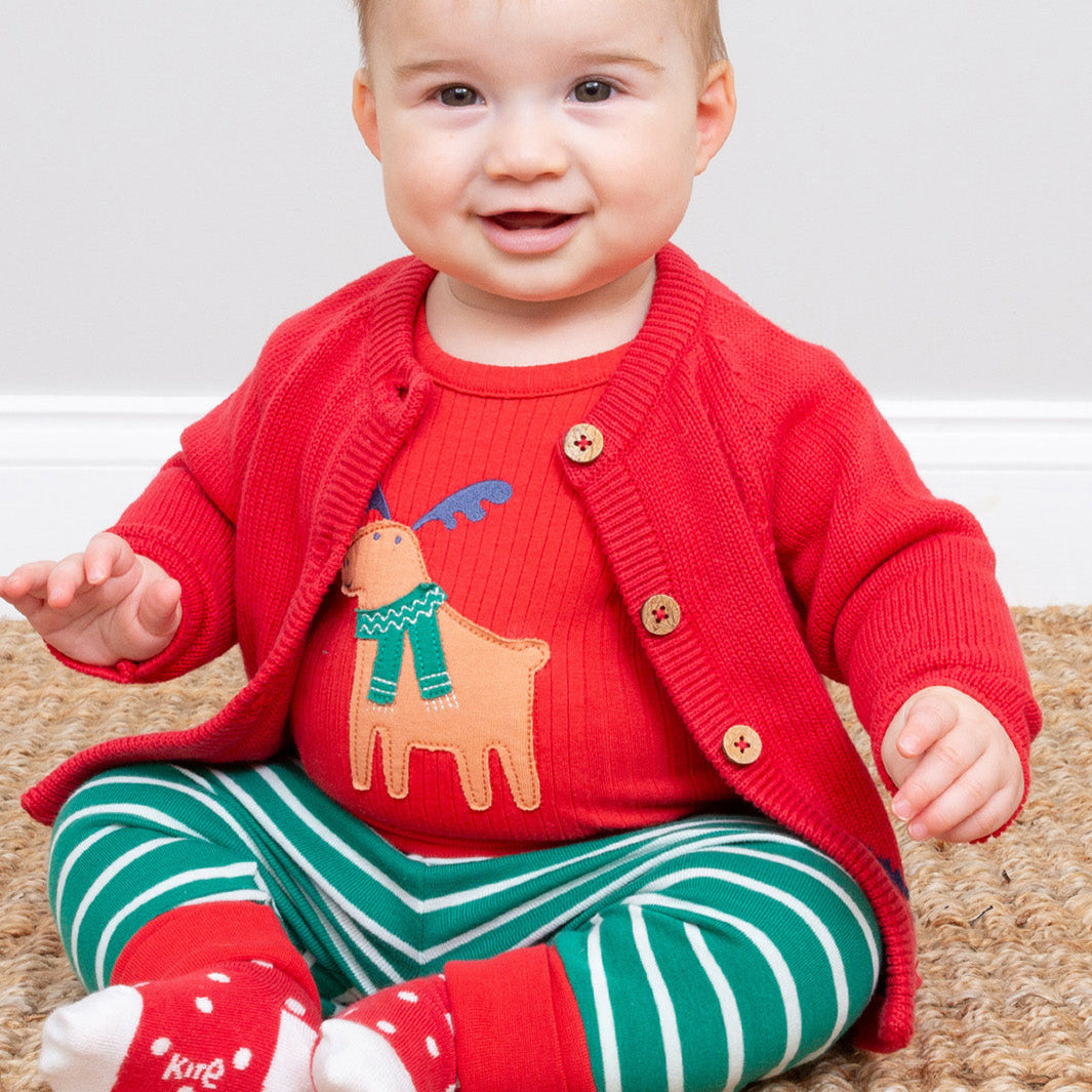 Kite Clothing Organic Baby Pants- Emerald Green Stripe