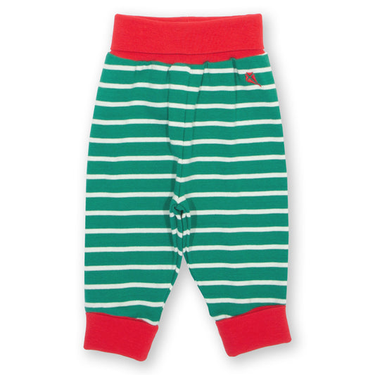 Kite Clothing Organic Baby Pants- Emerald Green Stripe