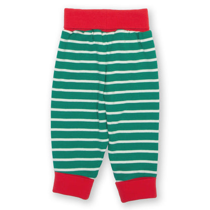 Kite Clothing Organic Baby Pants- Emerald Green Stripe