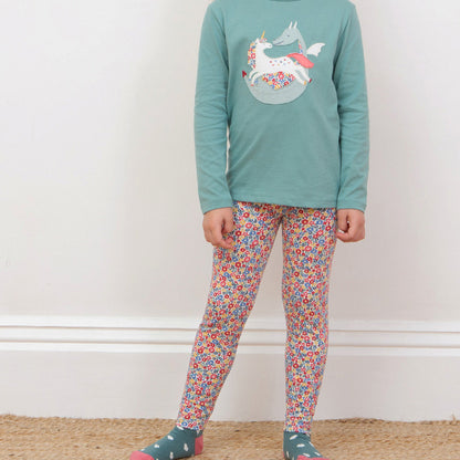Kite Clothing Organic Girls' Leggings- Ditsy Tales Floral