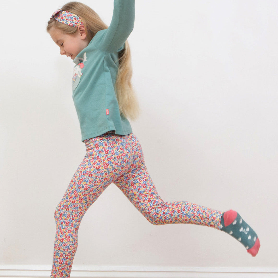 Kite Clothing Organic Girls' Leggings- Ditsy Tales Floral