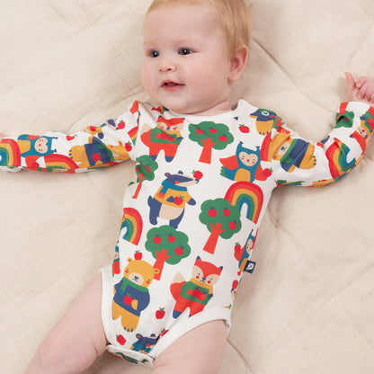 Organic Cotton Long Sleeve Bodysuit - Animal Orchard