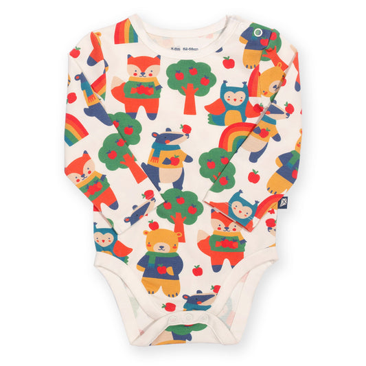 Organic Cotton Long Sleeve Bodysuit - Animal Orchard