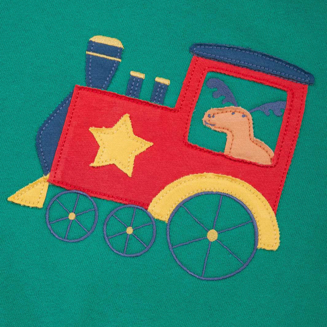 Kite Clothing Organic Boys' Sweatshirt- Moose & Train Appliqué