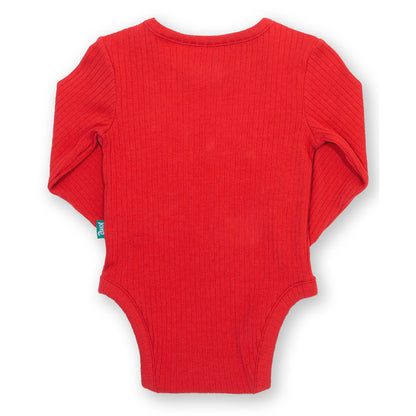Kite Clothing Organic Long-Sleeved Baby Bodysuit- Mr. Moose Appliqué