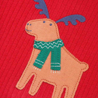 Kite Clothing Organic Long-Sleeved Baby Bodysuit- Mr. Moose Appliqué