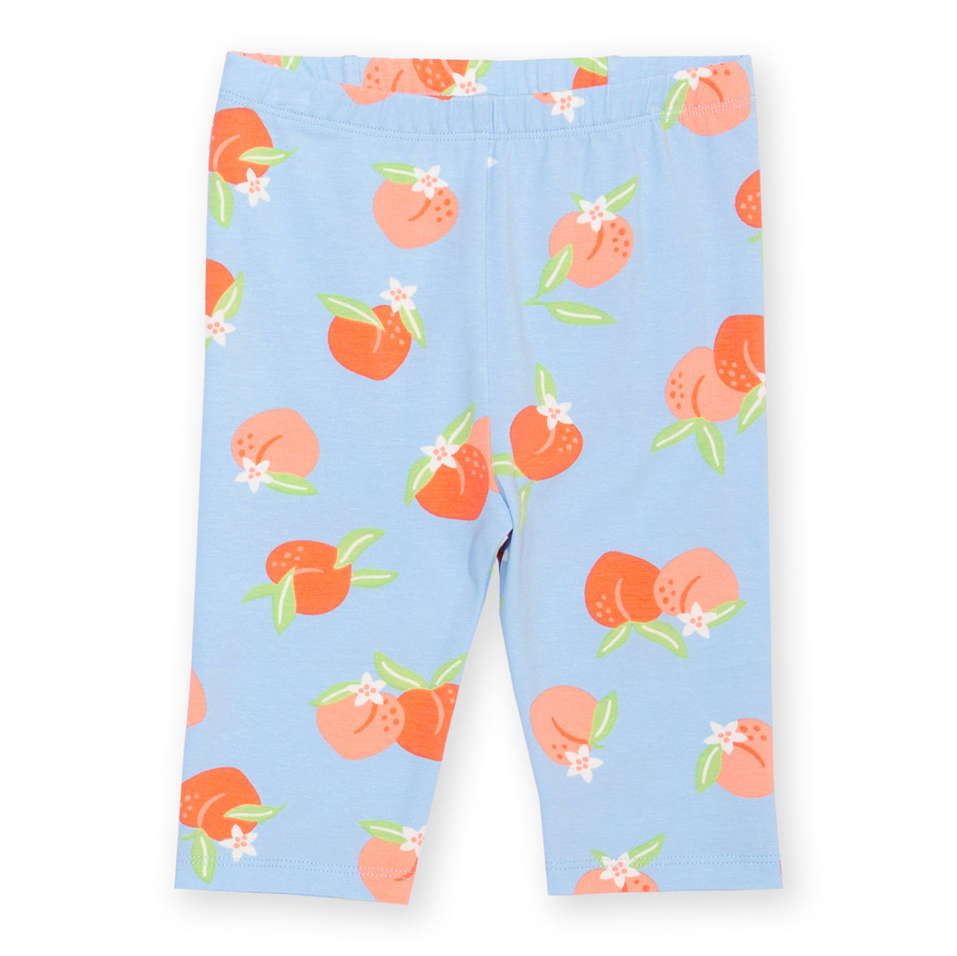 Organic Cotton Peach Print Pedal Pushers Girls Capris | Kite Clothing